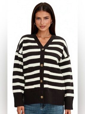 Women’s PrettyGarden Knit Cardigan Sweater Oversized Long Sleeve Large Brand New